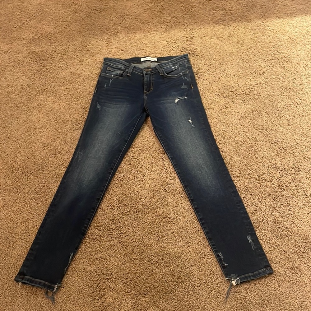 Flying Monkey Dark Wash Distressed Jeans